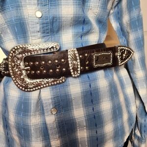 Montana west leather western belt